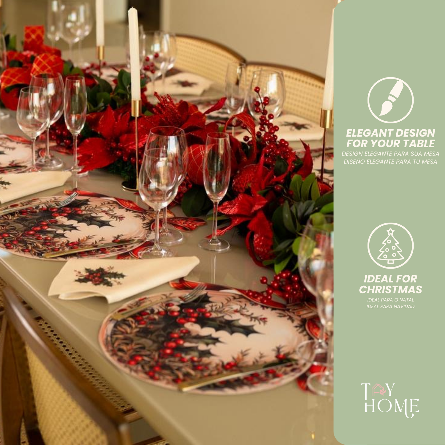 Holly Christmas Placemat