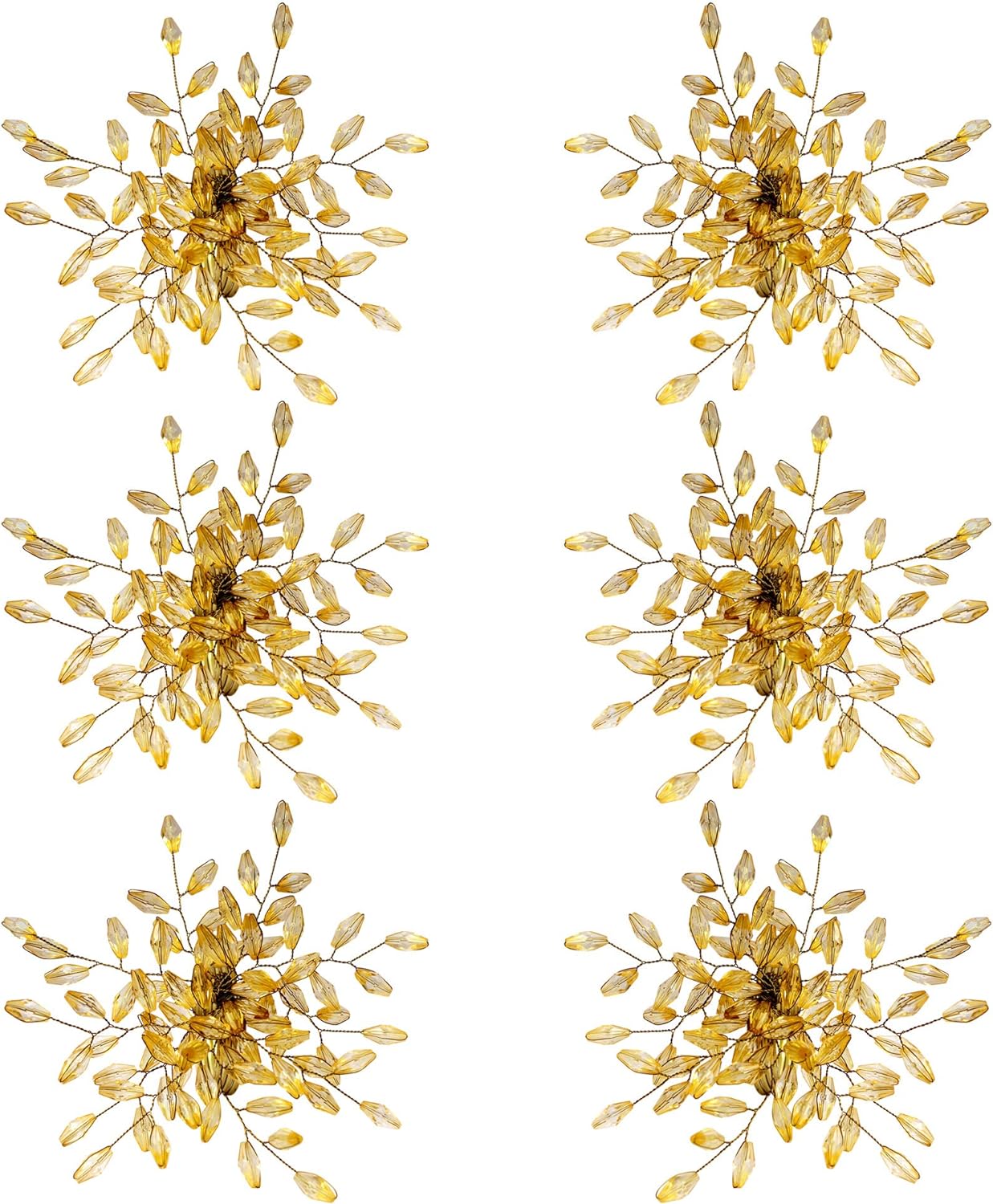 Gold Crystal Napkin Ring with Nickel Plated Base