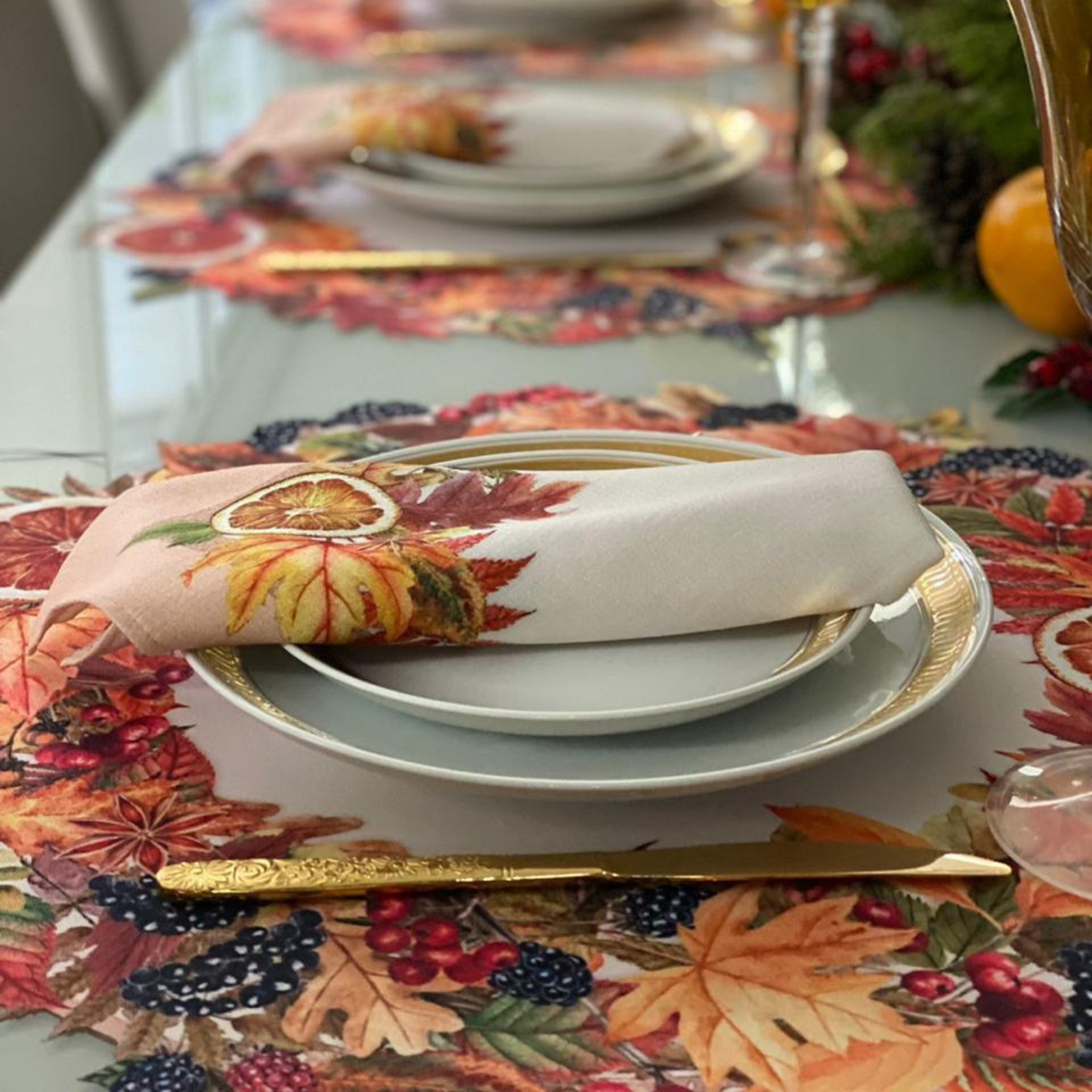 Autumn Fall Wreath Placemat