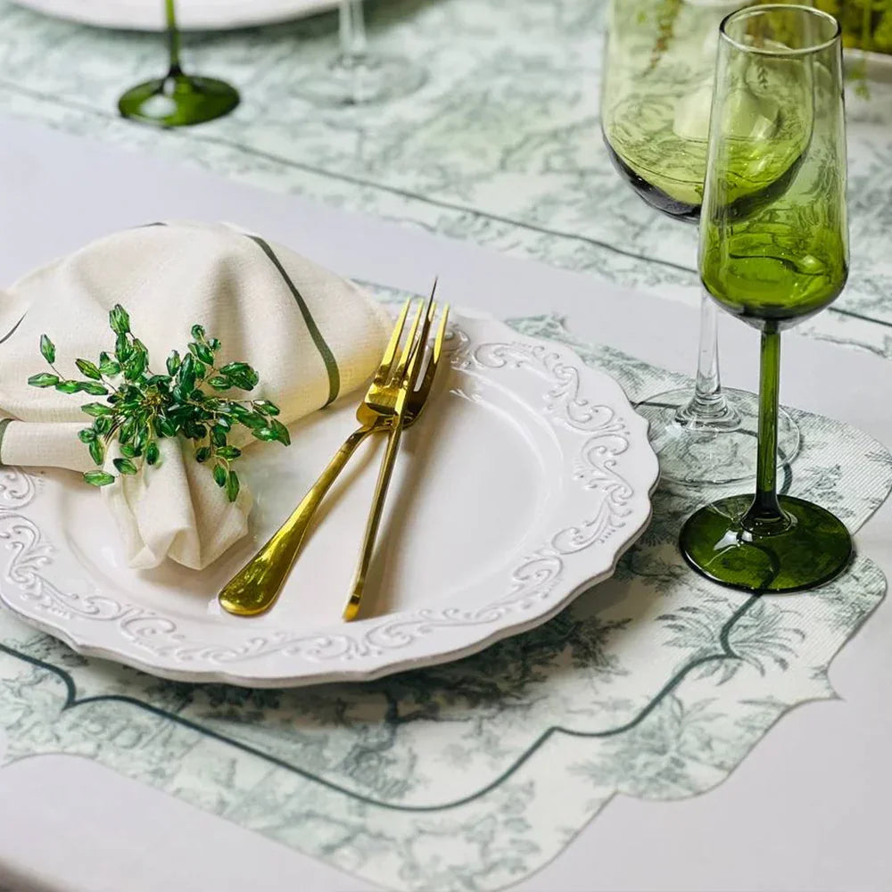 Toile de Jouy Green Placemat
