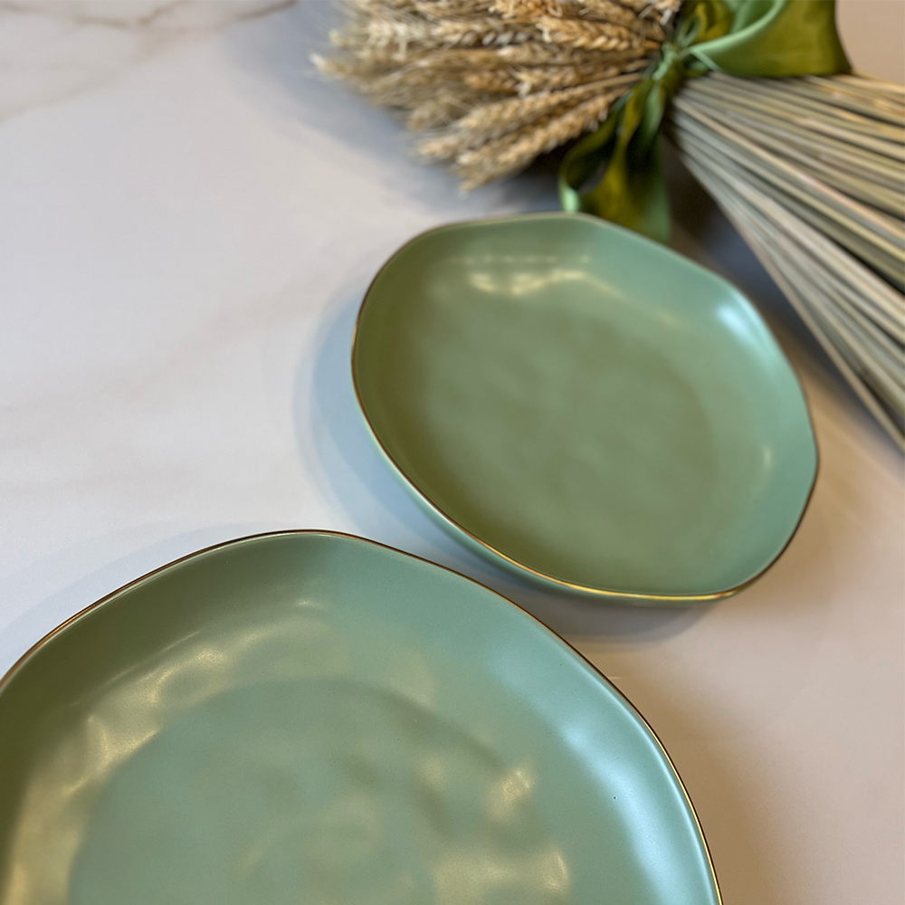 Organic Porcelain Dessert Plates