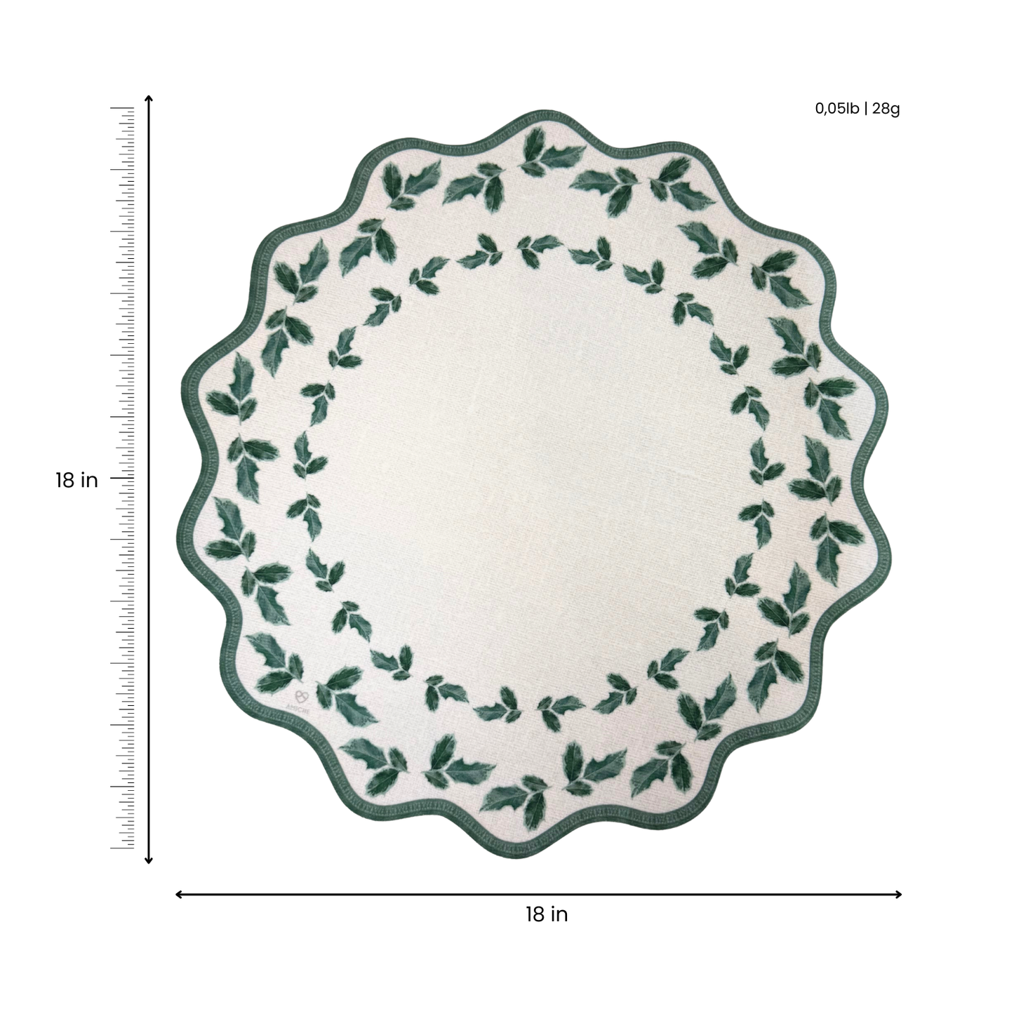 Holly Wreath Placemat