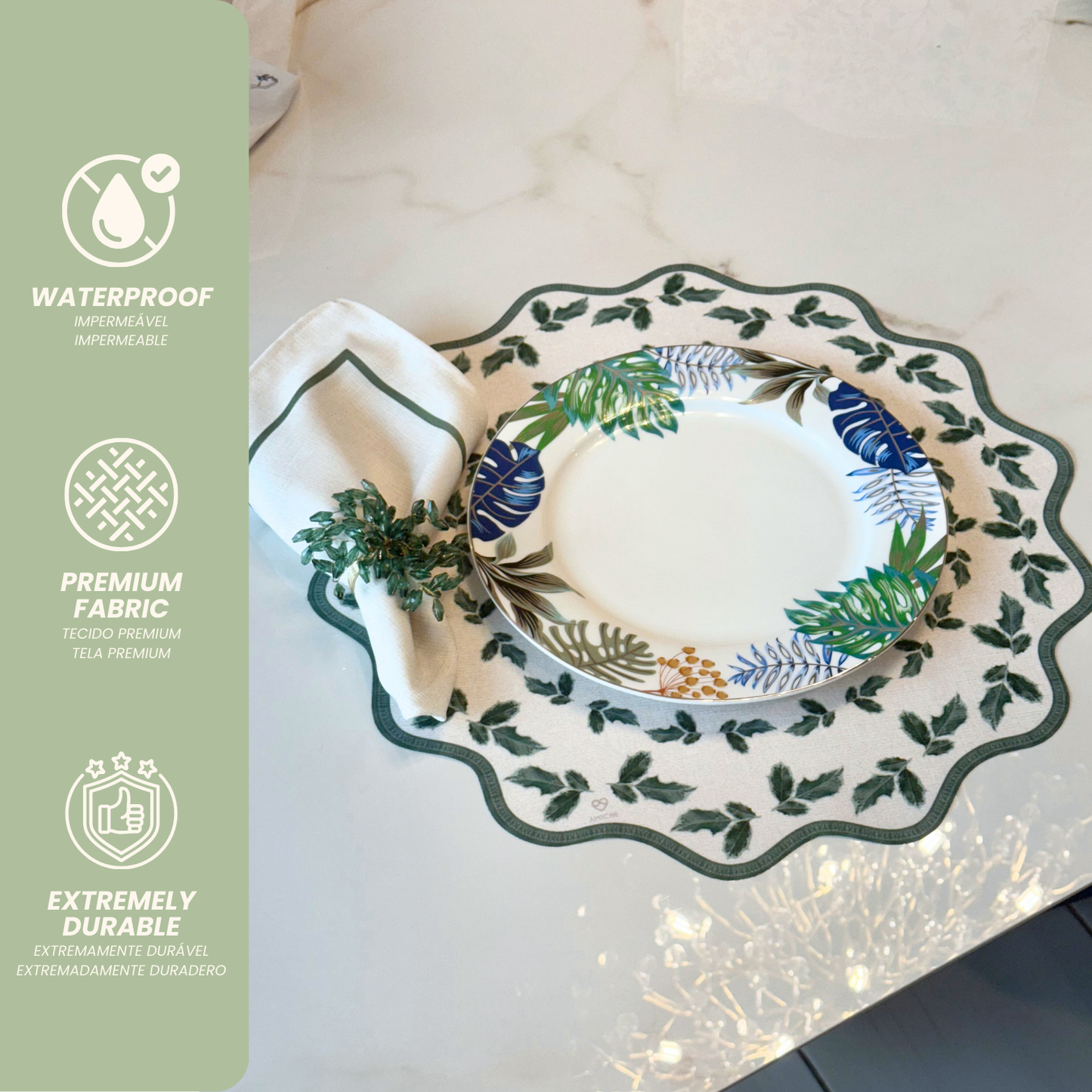 Holly Wreath Placemat