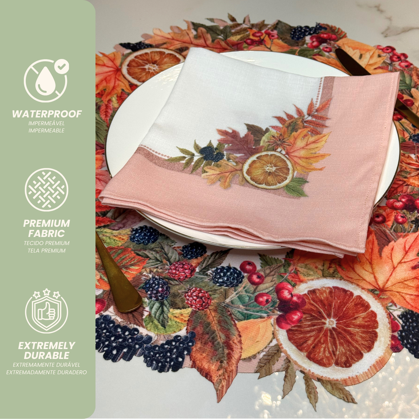 Autumn Fall Wreath Placemat