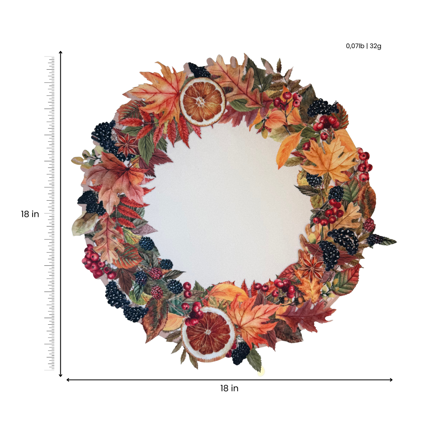 Autumn Fall Wreath Placemat