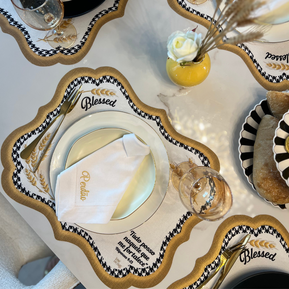 Blessed Bible Verse Velvet Placemat