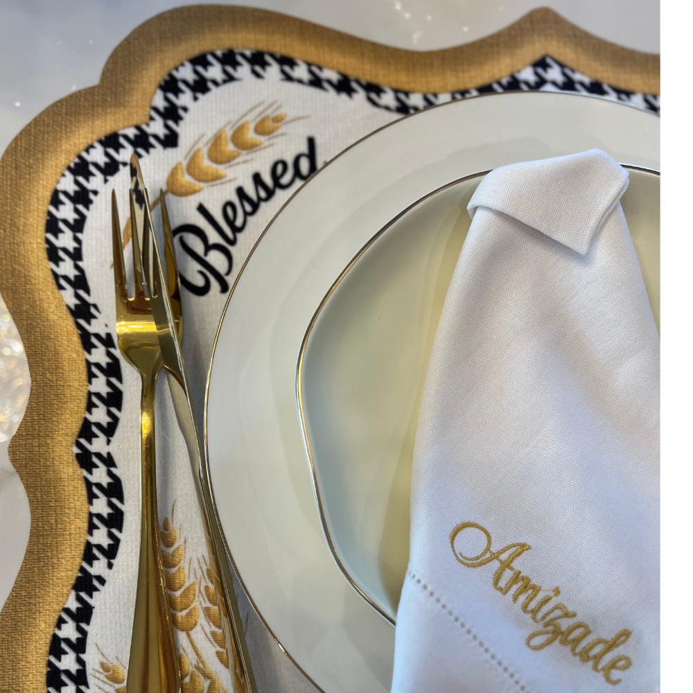 Blessed Bible Verse Velvet Placemat