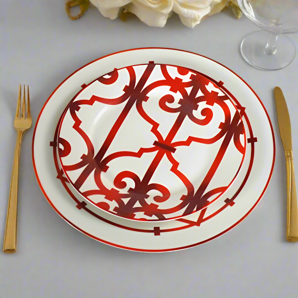 Luxury Marsala Dinner Plates Set  - 2 Pieces