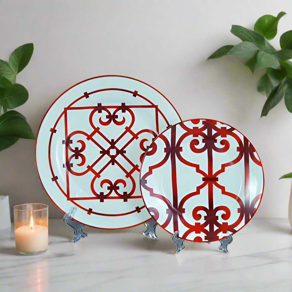 Luxury Marsala Dinner Plates Set  - 2 Pieces