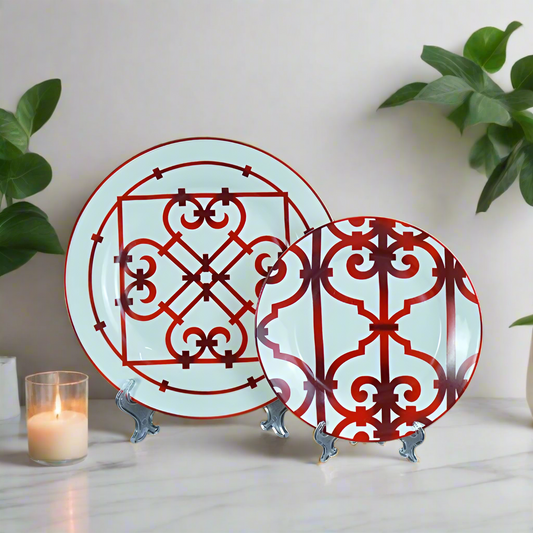 Luxury Marsala Dinner Plates Set  - 2 Pieces