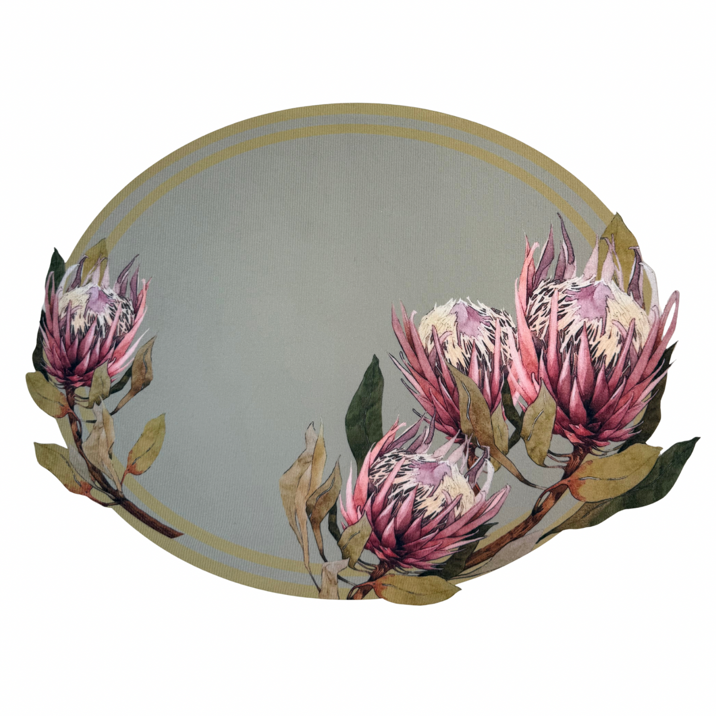 Floral Protea Oval Placemat