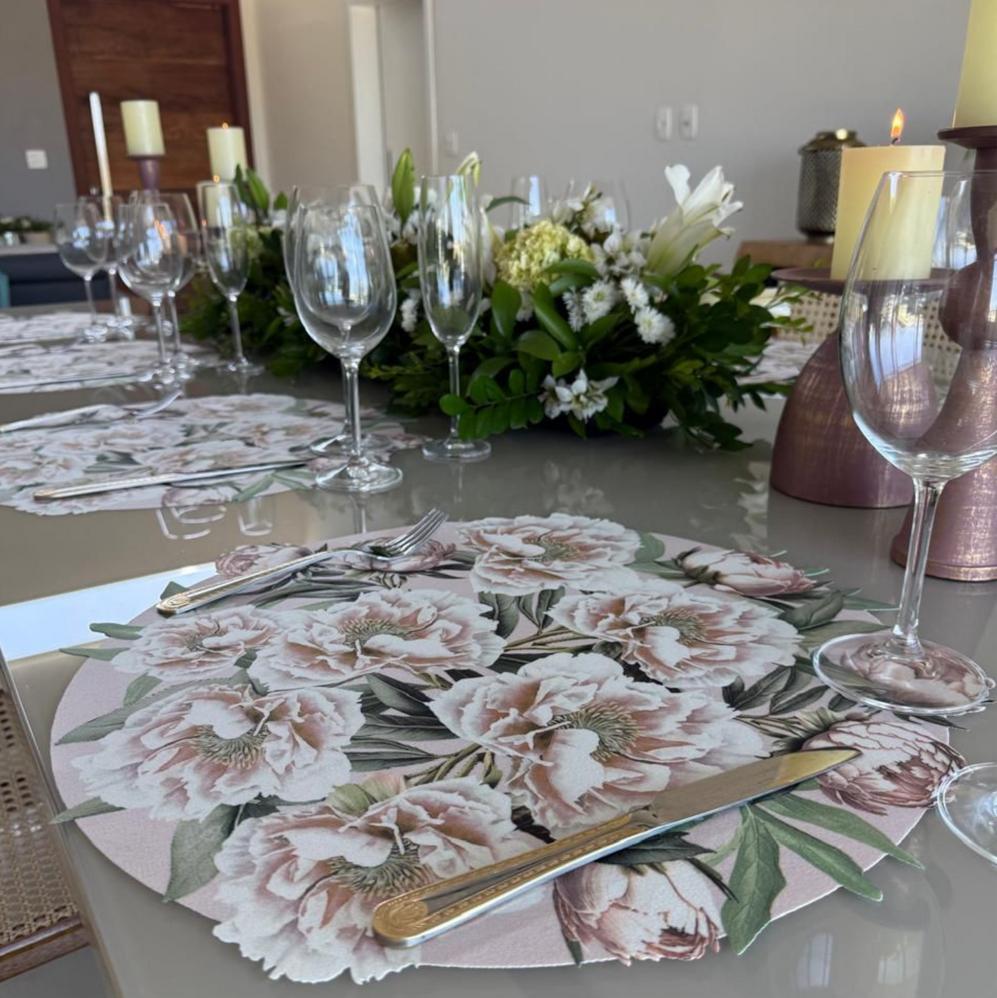 Peony Floral Placemat