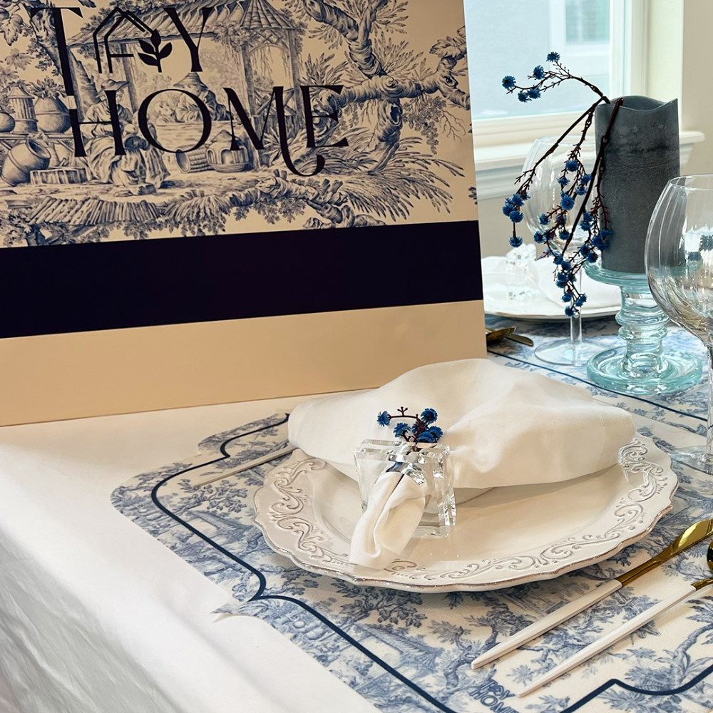 Toile de Jouy Blue Placemat