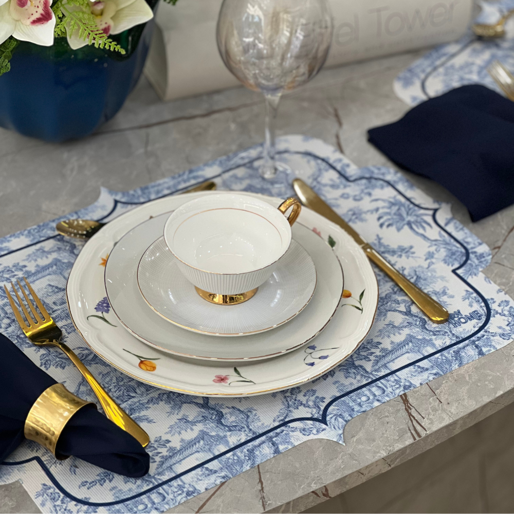 Toile de Jouy Blue Placemat