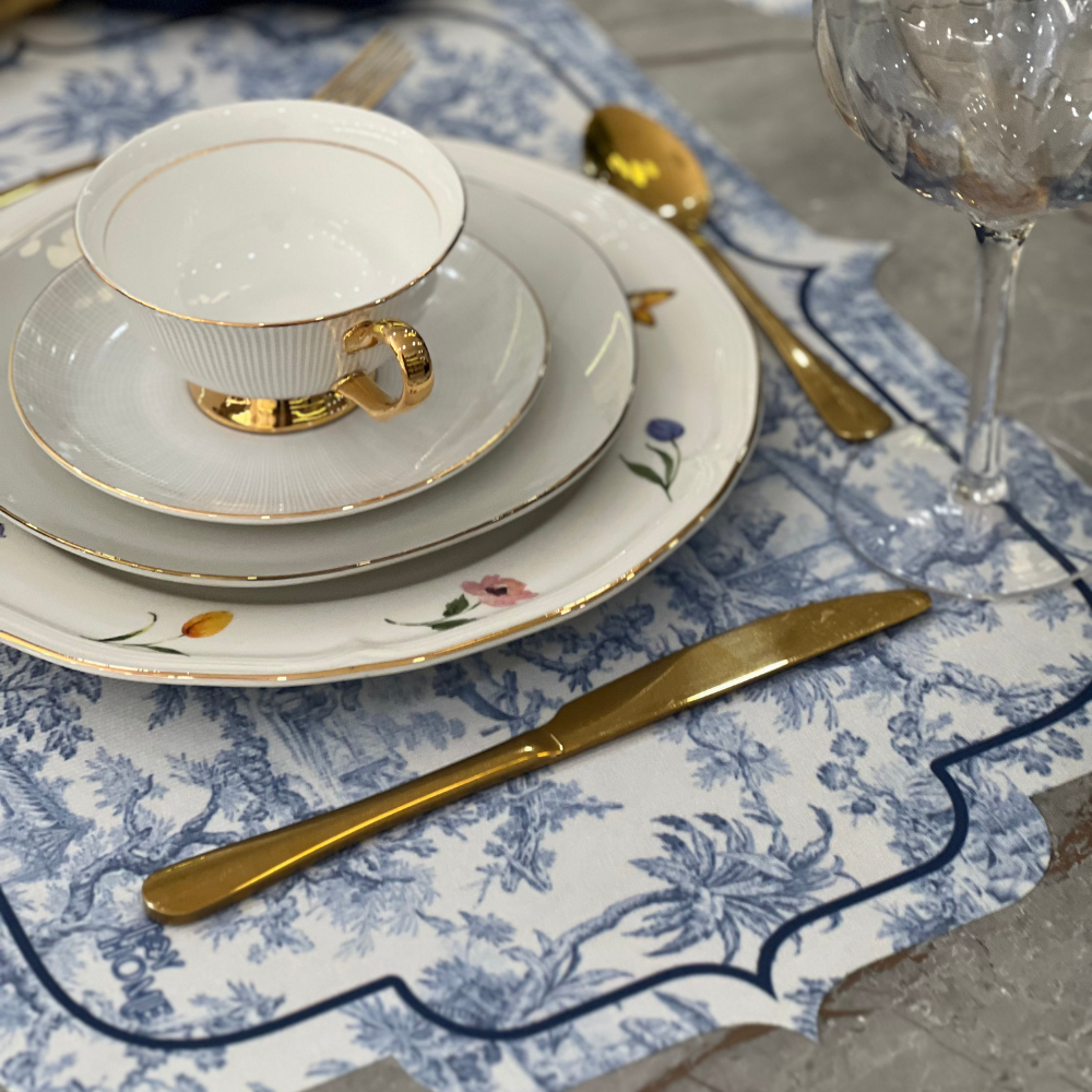 Toile de Jouy Blue Placemat
