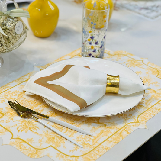 Toile de Jouy Yellow Placemat