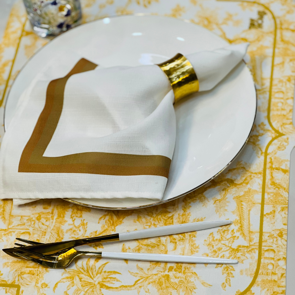 Toile de Jouy Yellow Placemat