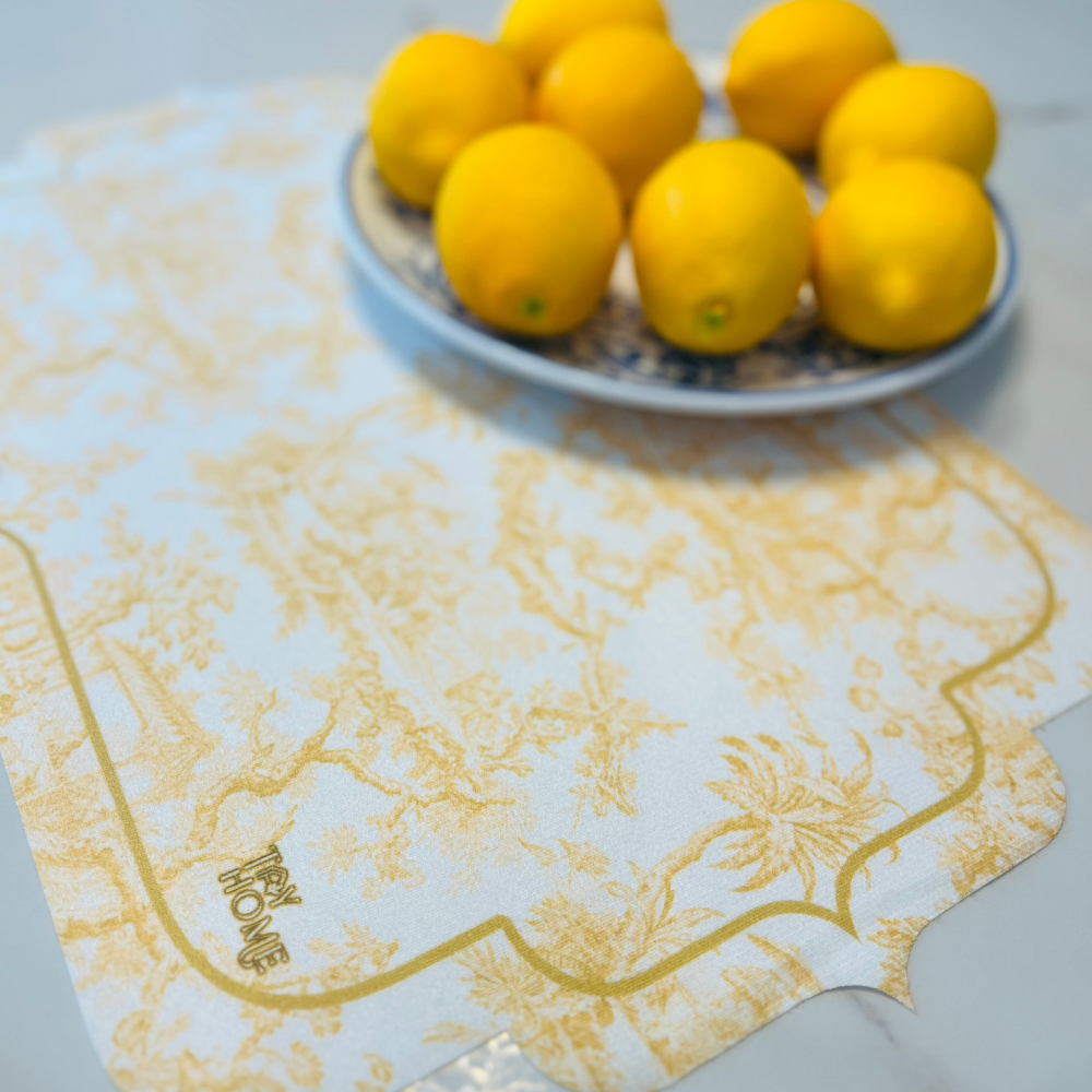 Toile de Jouy Yellow Placemat