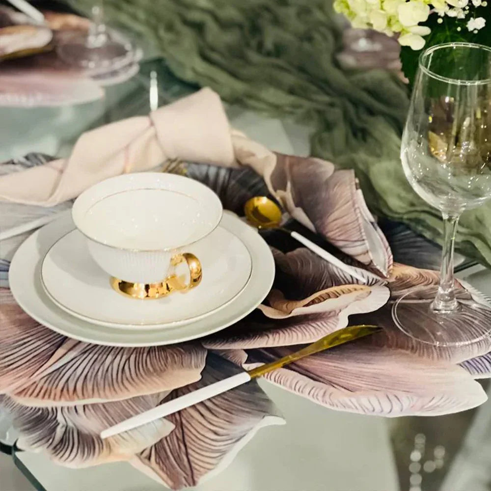 Royalty Tea Cup and Saucer Set of 12 with Gold Finish