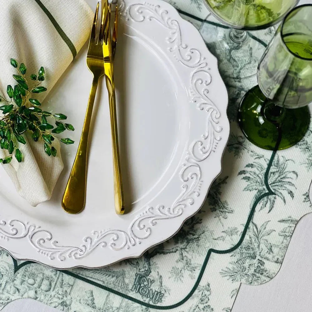 Toile de Jouy Green Placemat