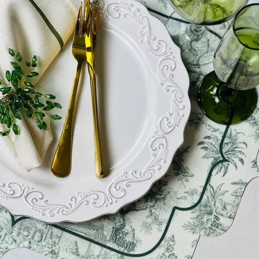 Toile de Jouy Green Placemat