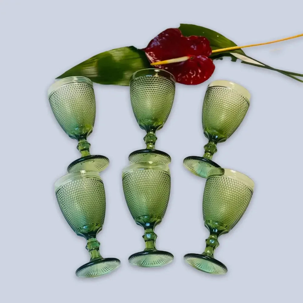 Vintage Wine Glass Set of 8