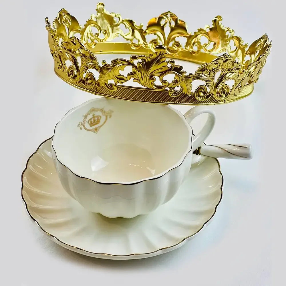Off White Royalty Tea Cups - Set 8