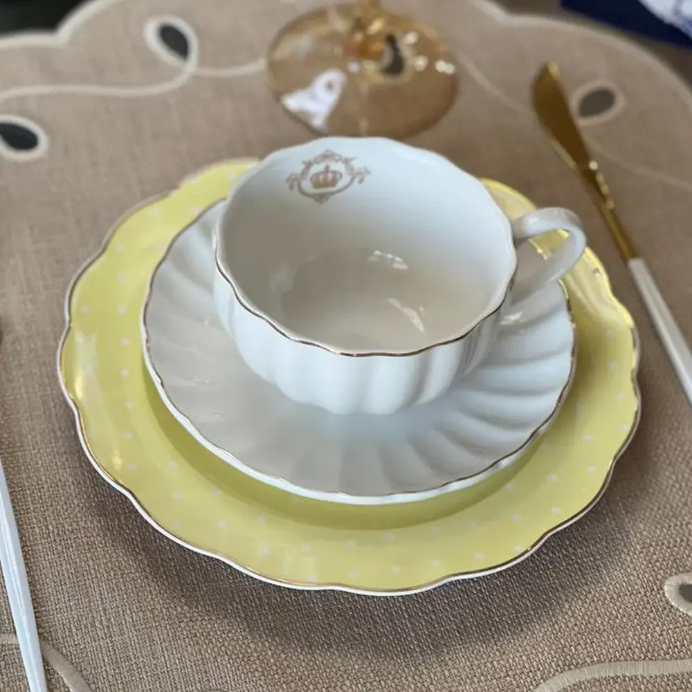 Off White Royalty Tea Cups - Set 8